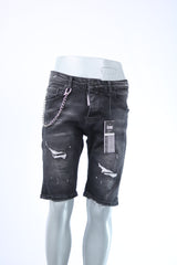 Icon2 Distressed Denim Shorts Schwarz – Lässig und Urban