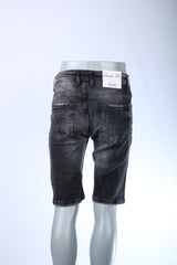 Denim Imperium Ripped Denim Shorts Schwarz – Used-Look Stil